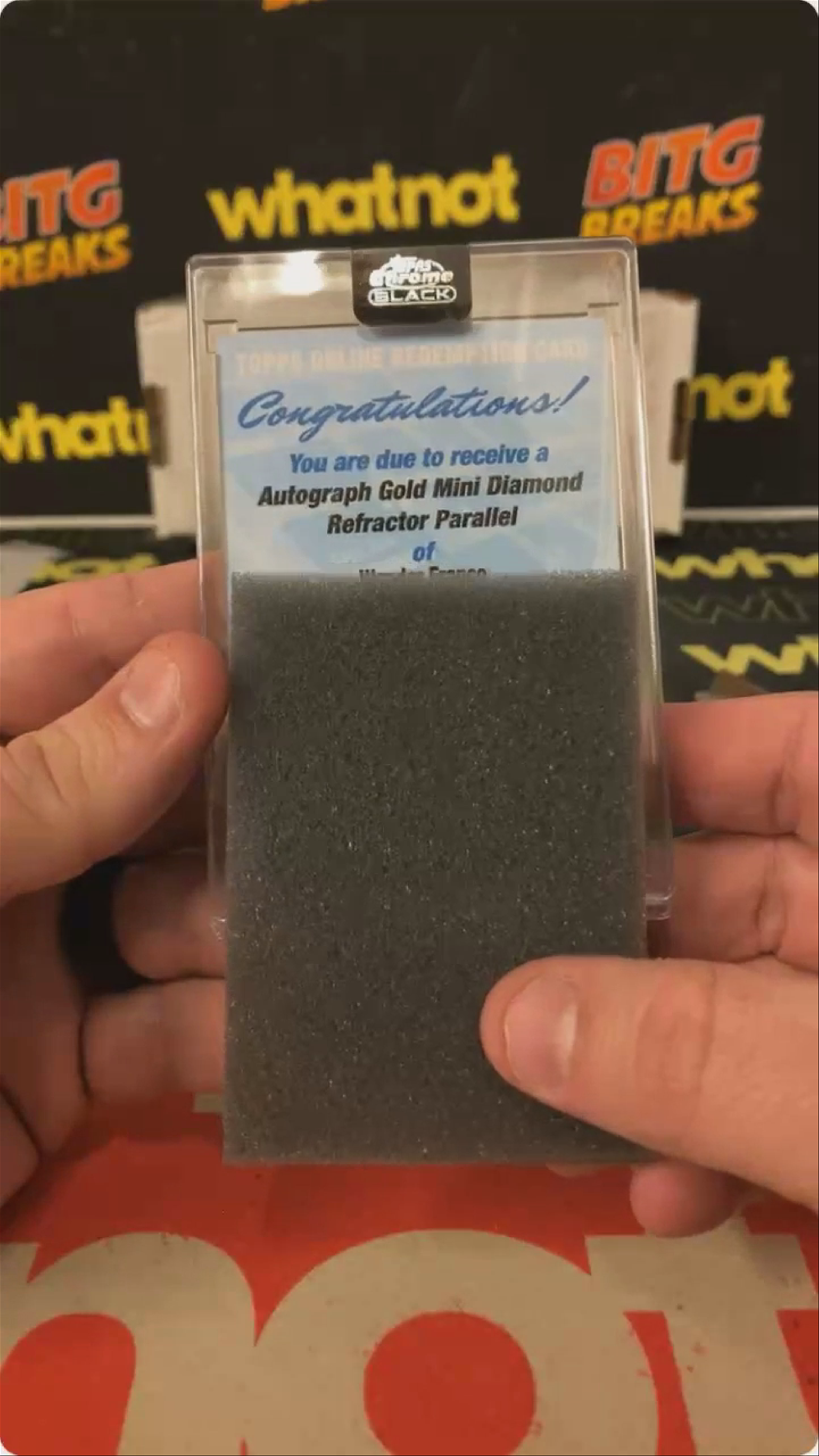 2022 Topps Chrome Black - Autograph Gold Mini Diamond Refractor Wander Franco /50 - S/O to @Bitgbreaks & @Adamatic1984 for the pull!!!
