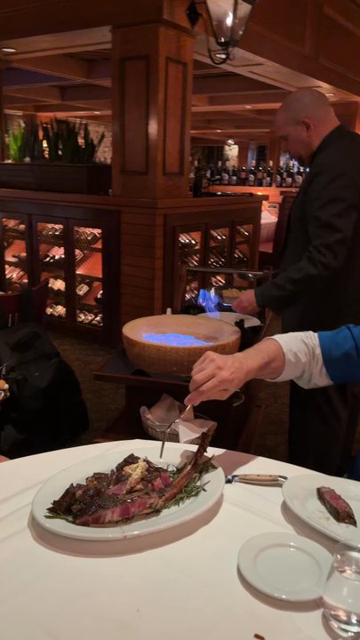 Vito's Chop House - Steak carving with butter - Italian Near Me - Orlando, Florida