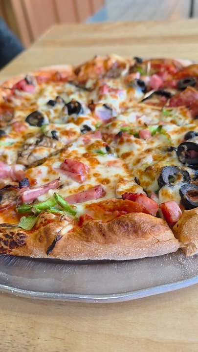 Papa's Pizza - The Personal Supreme Pizza up close. - Pizza Near Me - Salem, Virginia
