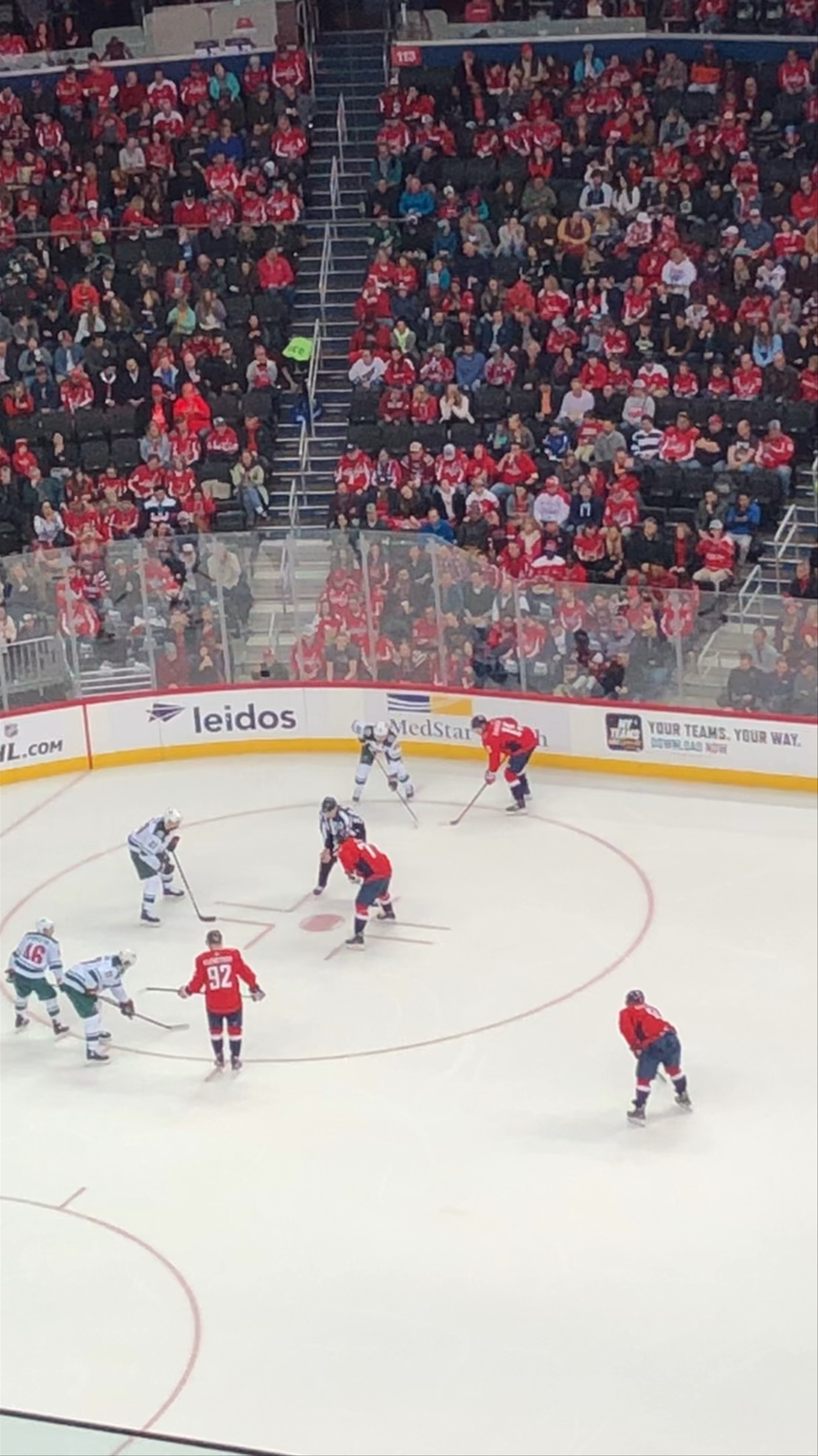 Electrifying Ice Hockey Faceoff at Capital One Arena in Washington, DC