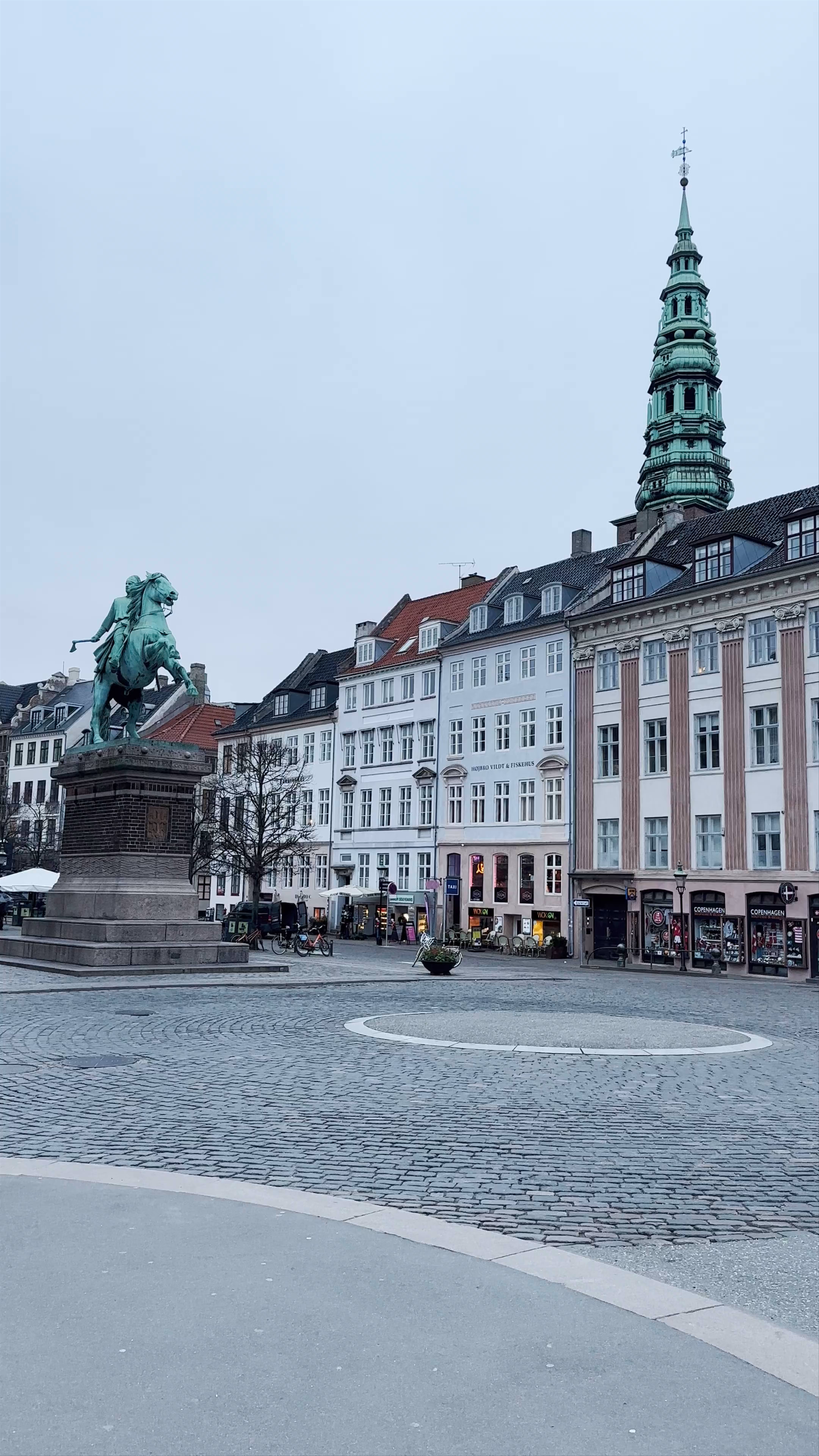 Evening Stroll Through Højbro Plads, Copenhagen