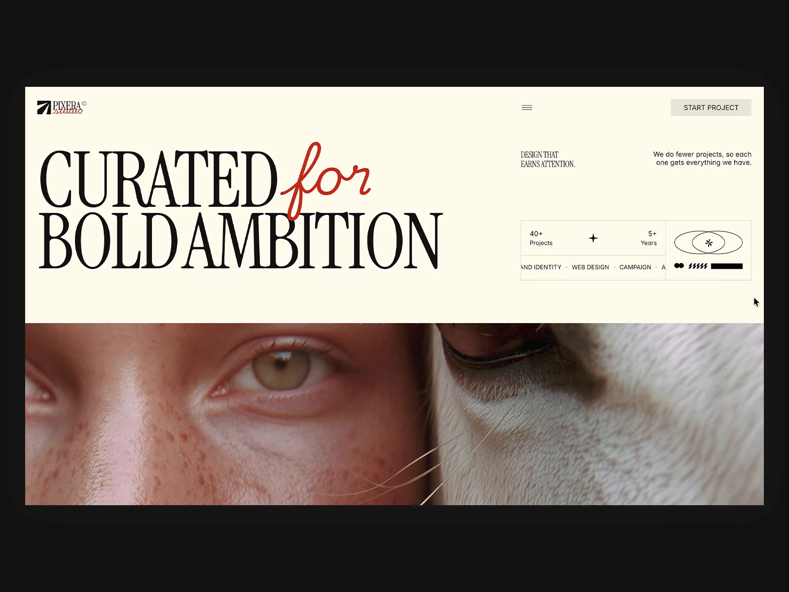Day 7/30 - 30 templates in 30 daysPixera. Creative Portfolio TemplateOut of all 30, this one came together the fastest. We were so clear on what we wanted that there was almost no back and forth, it just flowed. I love how it turned out. Big editorial type, sharp red accents, and a simplicity that lets the work breathe.