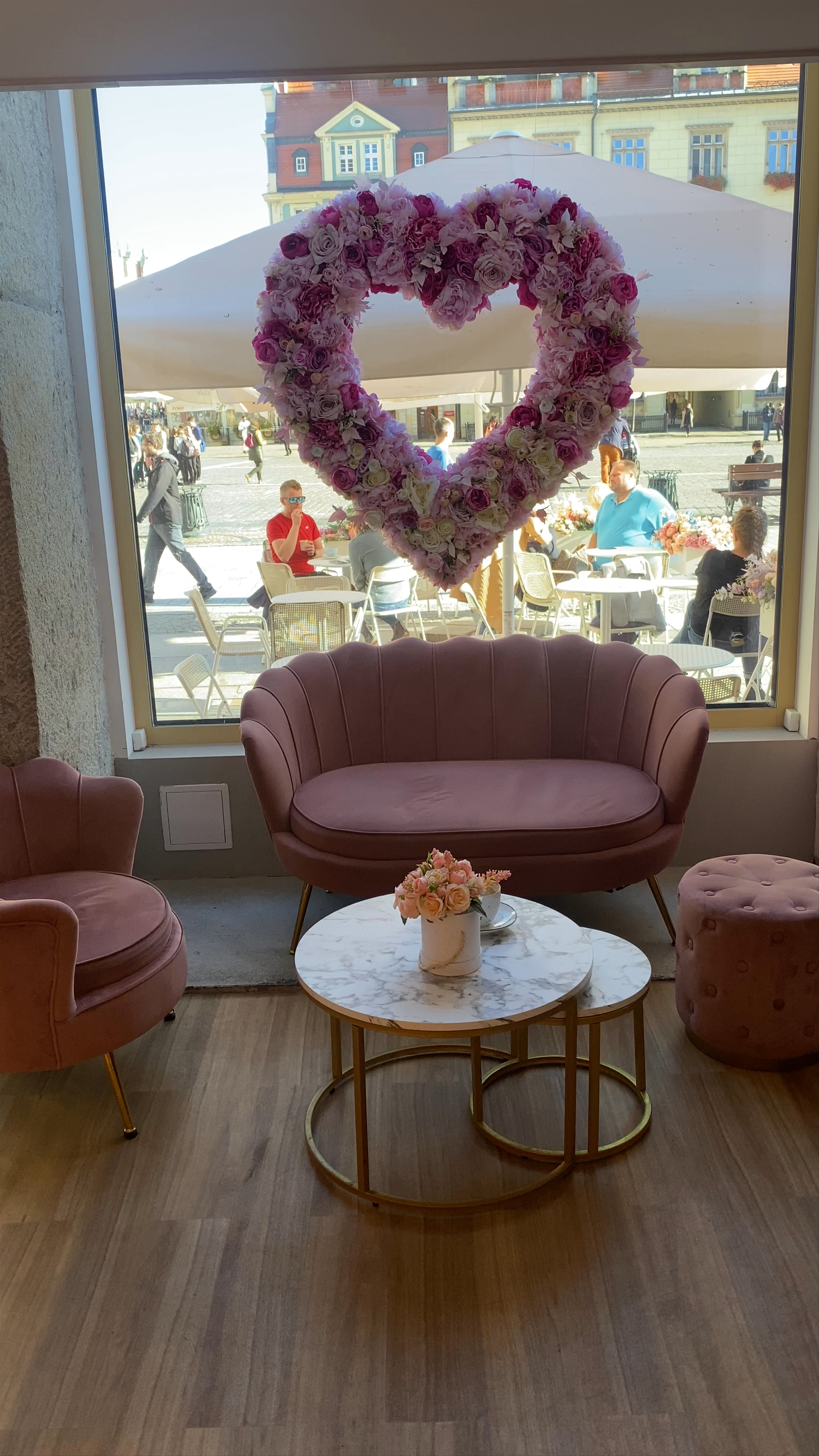Charming Pink Interior at Sweet & Blossom Cafe in Warsaw