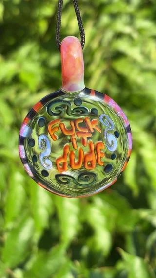 Preview pic of “Fuck it dude” pendant necklace
