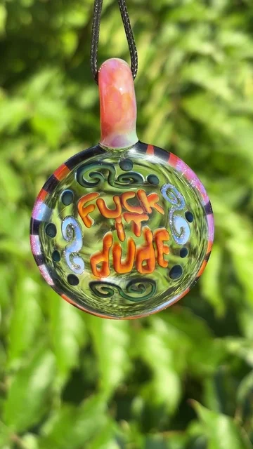 Preview pic of “Fuck it dude” pendant necklace