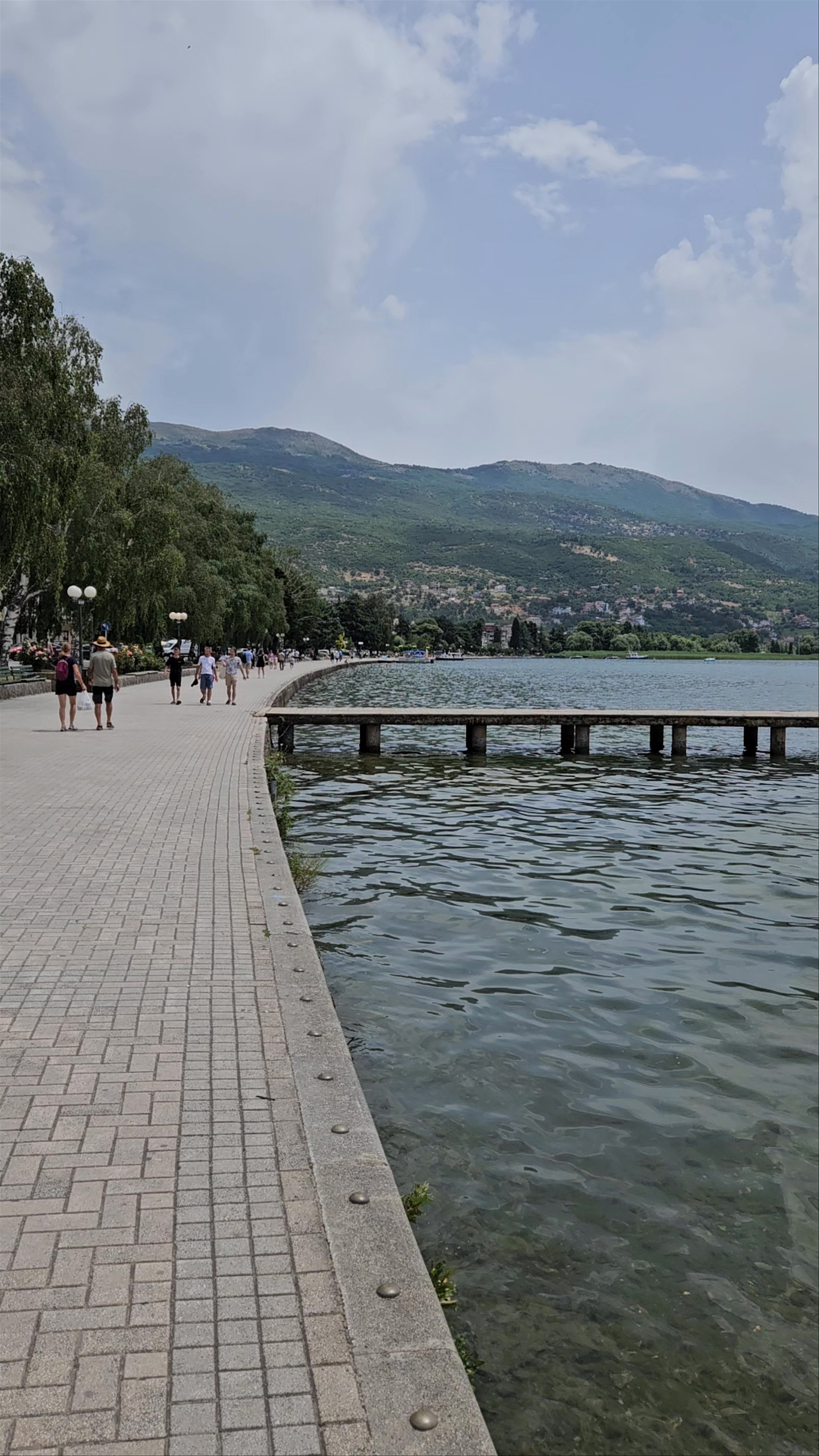 Serene Stroll Along Lake Ohrid's Waterfront