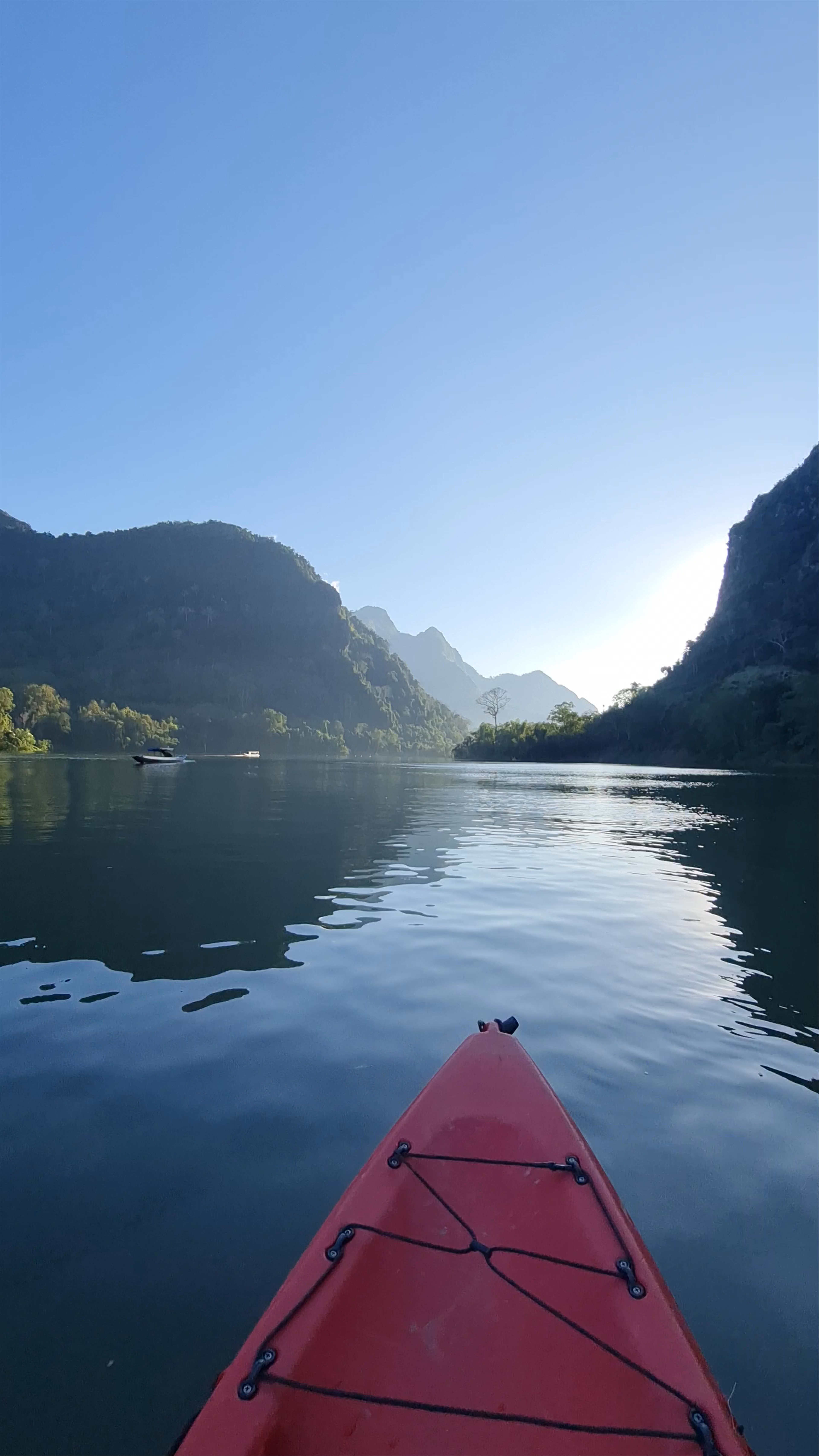Kayaking the Serene Nong Kiau Riverside in Laos