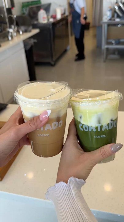 Cortado Coffee - Biscoff latte with einspanner cold foam and matcha - Coffee & Tea Near Me - Garden Grove, California