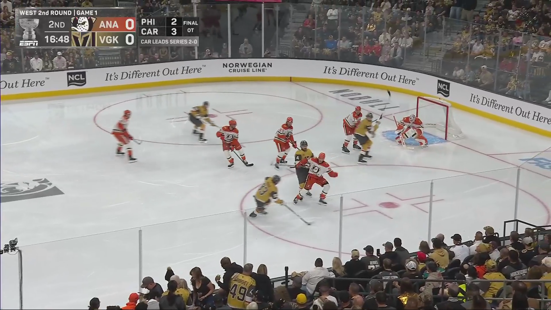 Barbashev Go-Ahead Goal Lifts Golden Knights Past Ducks in Game 1 Opener · May 4, 2026