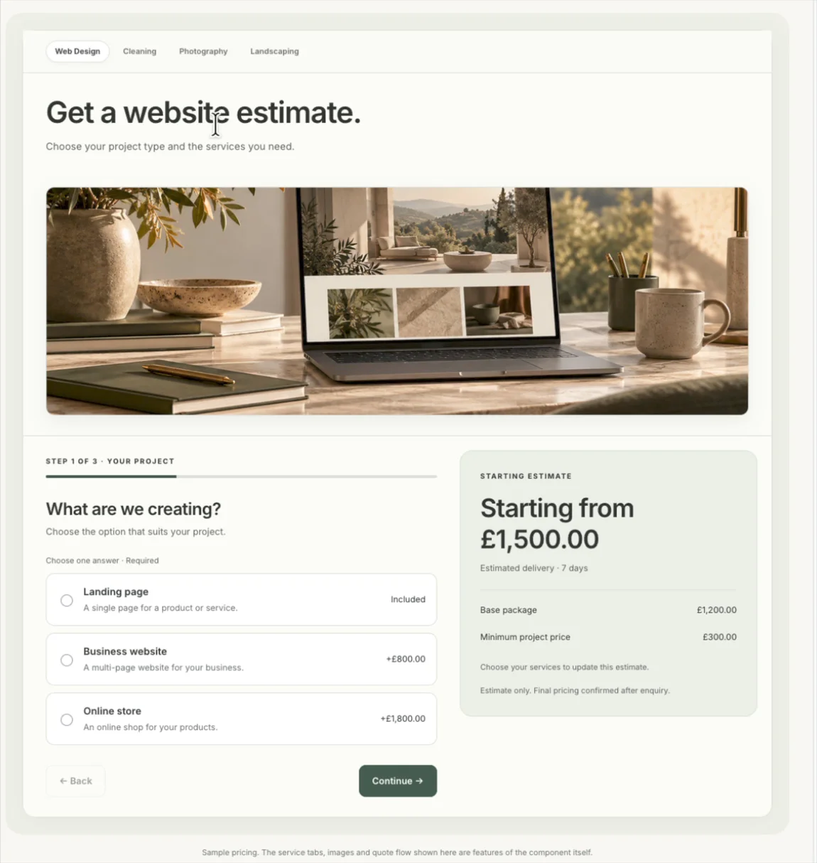 Made my first Framer component called PriceBrief.It adds instant estimates, live pricing and better qualified enquiries to service sites, with everything configurable in Framer.Any feedback is welcome :)https://gumroadian0170.gumroad.com/l/pricebrief?wanted=true