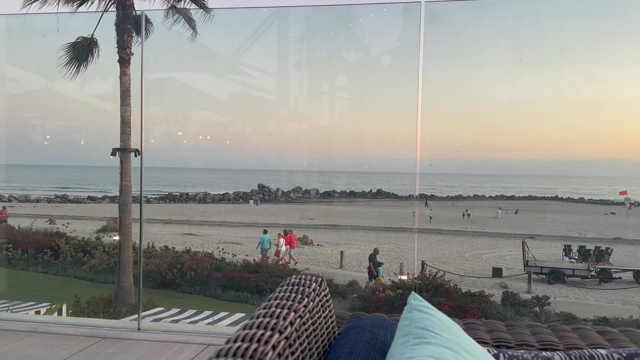 Hotel del Coronado, Curio Collection by Hilton - Vibe of the "Sundeck" restaurant located by main pool. Music is being played by the restaurant. Take ten min before sunset. - Coronado, CA