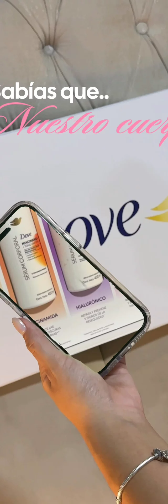 Probando sueros Dove
