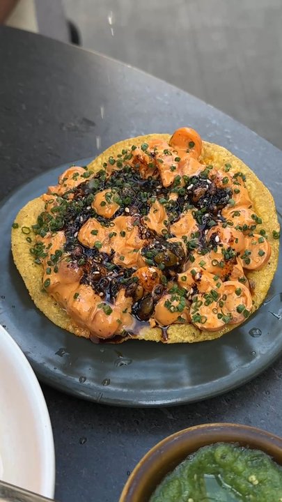 Damian - salmon tostada - Mexican Near Me - Los Angeles, California