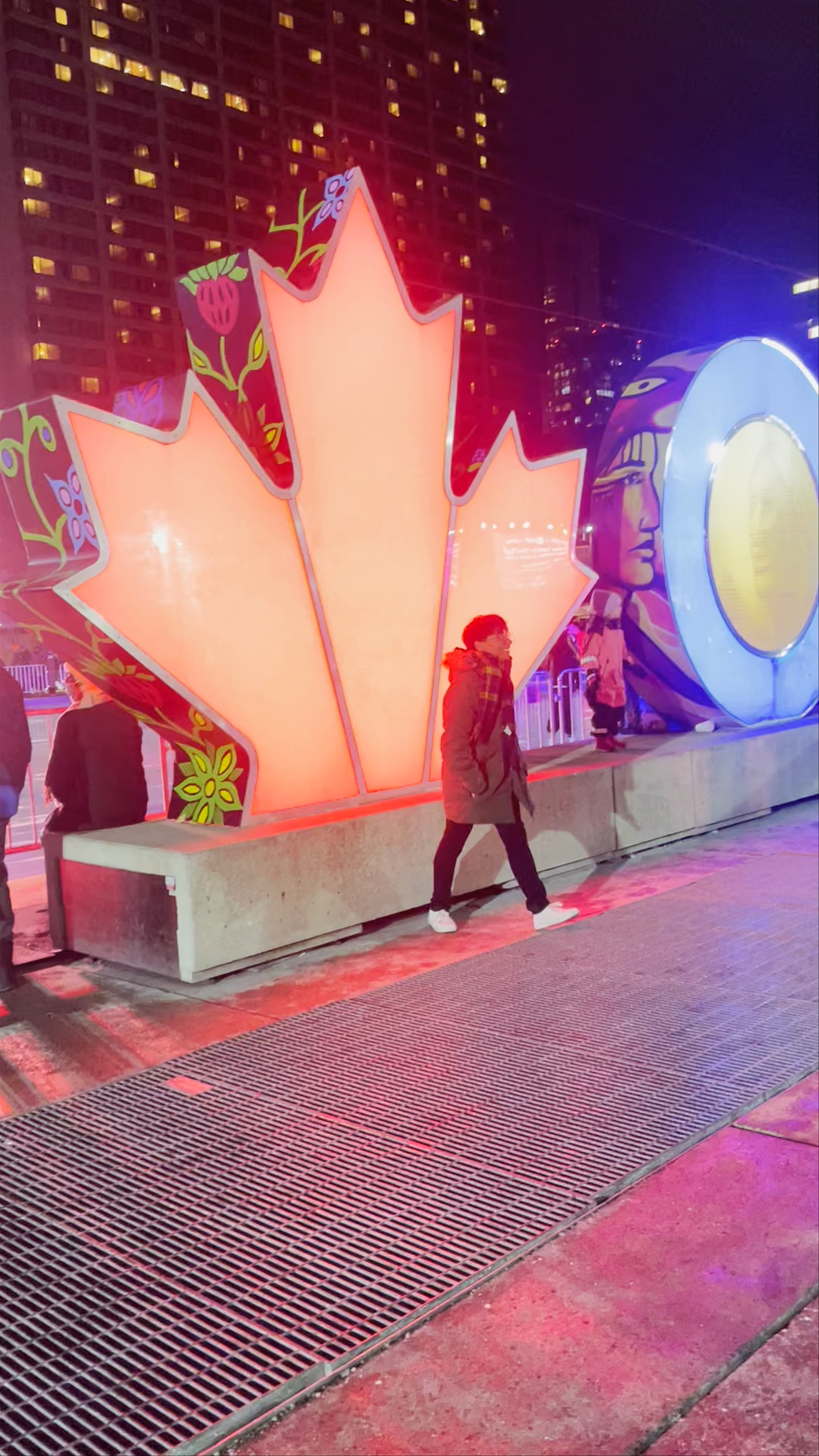 Nightlife and Festivities at Nathan Phillips Square, Toronto
