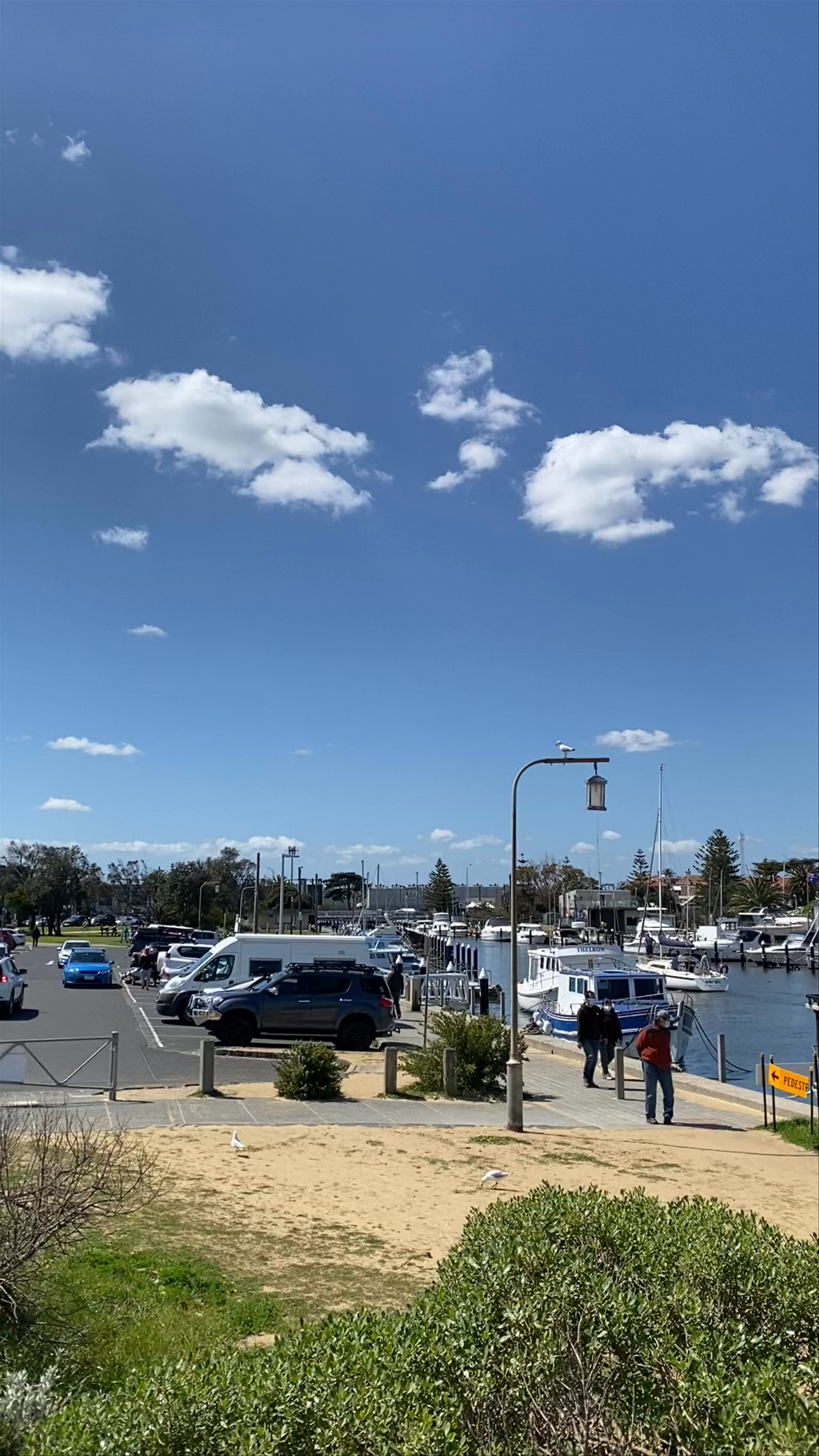 Sunny Day at Mordialloc Marina & Beach, Victoria, Australia