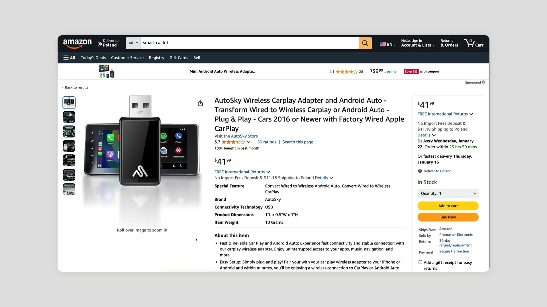 Video showing how zoom on a particular product works on Amazon website. The website is compliant with accessibility rules.