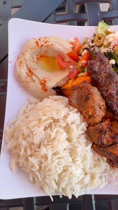 Lazeez Eats - Chicken, Beef and Kefta Kabob Plate - Mediterranean Near Me - Anaheim, California