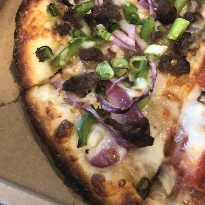 Mr. G's Pizza - Diamond Bar - Half Meat Meat Fanatic Pizza with added mushrooms. Half Korean BBQ Pizza.  Dang...what a combo Yelpers!  Ask for the Chino Hills Special! - Pizza Near Me - Diamond Bar, California