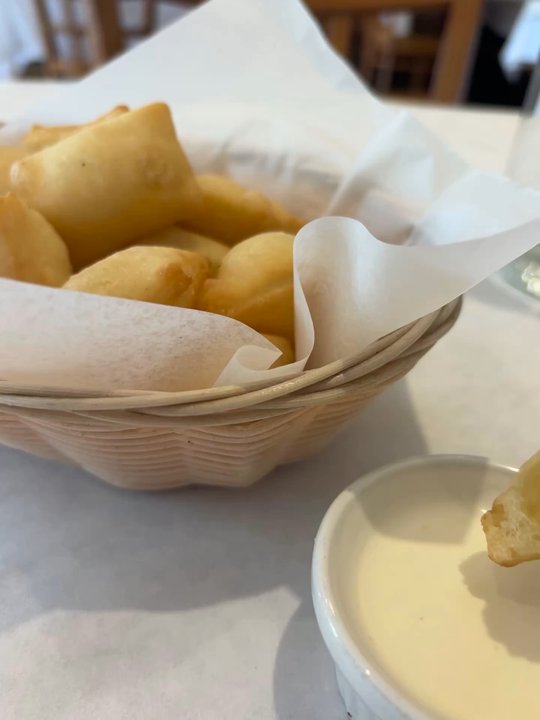 Jibek Jolu - Boorsok bread with house made "sour cream" sauce - Russian Near Me - Chicago, Illinois