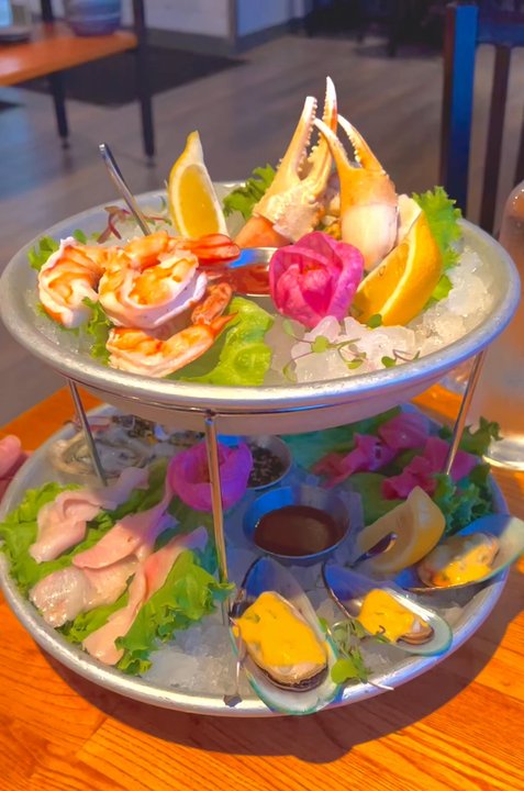 Clearwater Restaurant - Glorious seafood tower... super fresh and beautiful - New American Near Me - Newport, Oregon