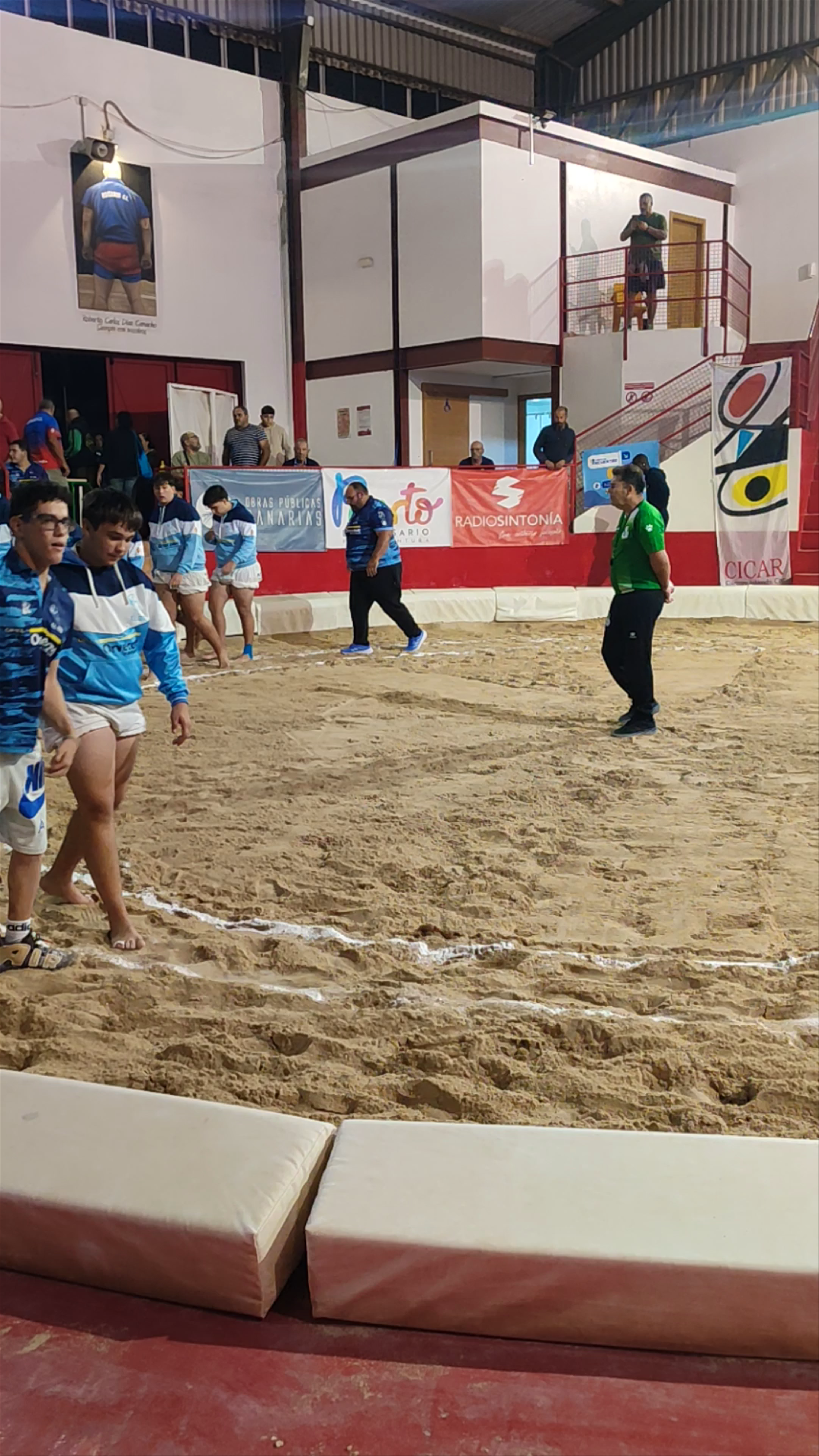 Traditional Canarian Wrestling Match at Terrero de Lucha Puerto Cabras