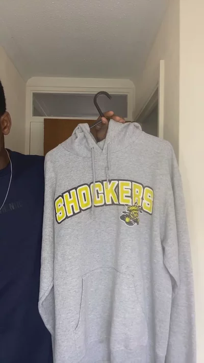  champion grey hoodie image 1