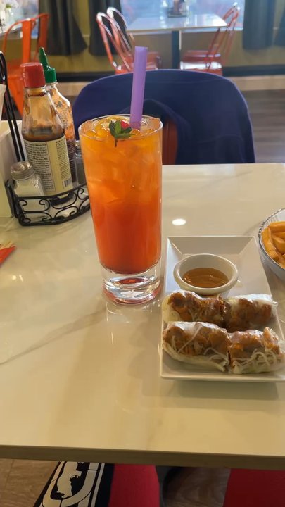 Pho 59 and Grill - Spring Pork rolls and Tropical Drink - Vietnamese Near Me - Poughkeepsie, New York