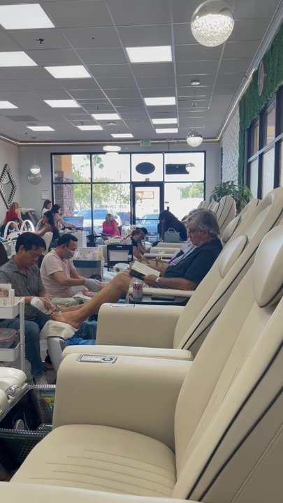 Luxi Nails - Inside their bright and clean shop! - Nail Salons Near Me - Santee, California