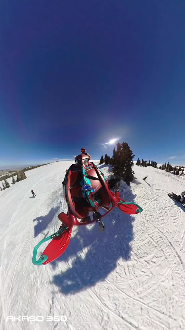 Action sports: Snowmobile POV