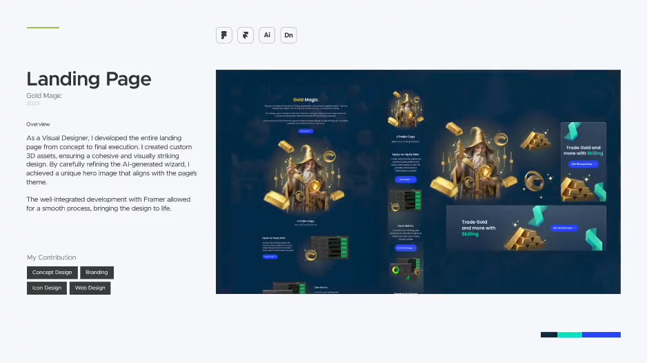 A showcase of client landing pages built with WordPress and Framer.