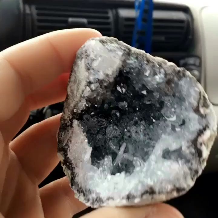 Nature's Gallery - The inside of the geode I purchased and opened at the store! I have 3 gorgeous pieces from this rock - Hobby Shops Near Me - Carrollton, Texas