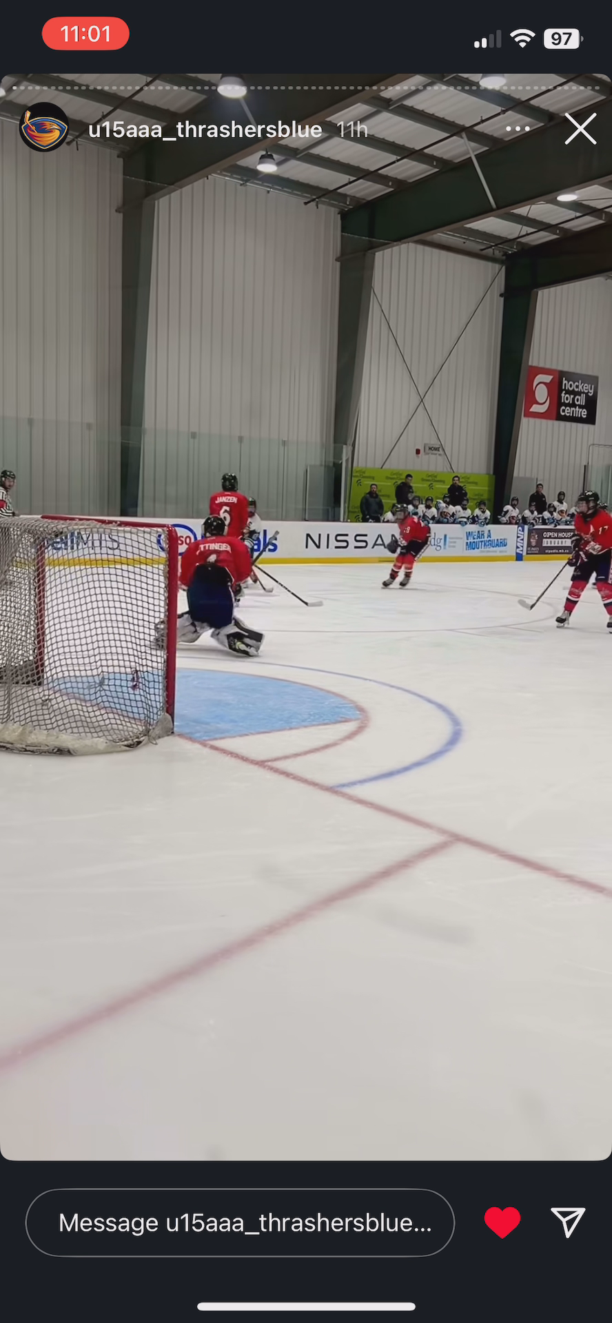 Alex Dyrland's Hat Trick with Winnipeg Thrashers U15 AAA