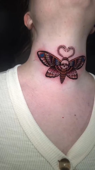 Skin Deep - Old school moth tattoo. - Tattoo Near Me - Philadelphia, Pennsylvania