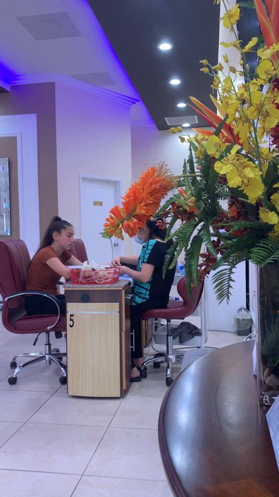 Amiana Nails Lounge - Inside very calm and eye catching - Nail Salons Near Me - Upland, California
