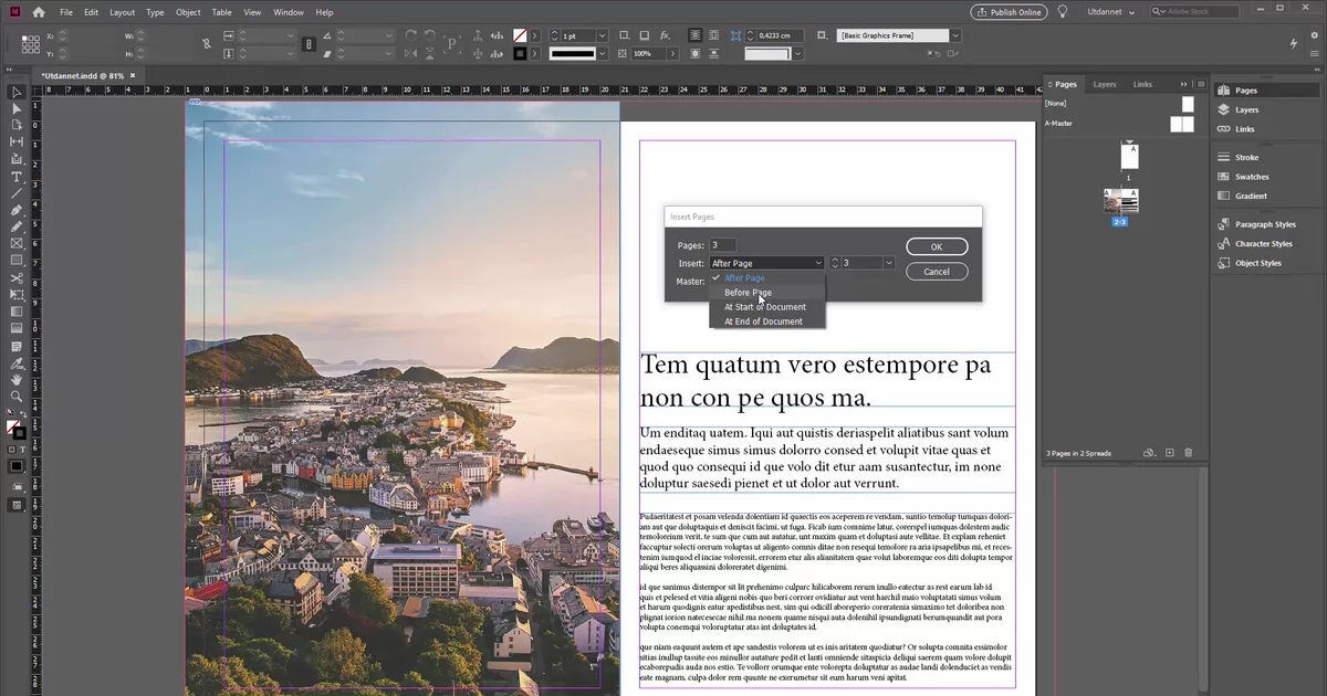 Slik bruker du Sider-panelet i InDesign | Utdannet.no