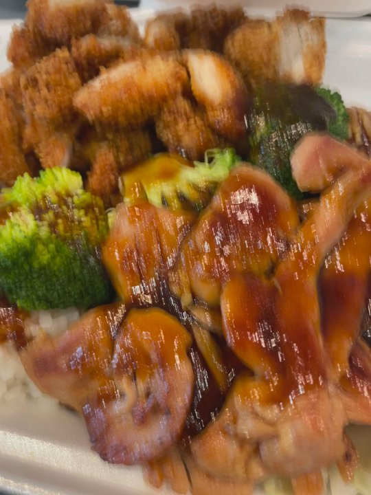 Aloha Hawaiian BBQ - Bbq chicken with Katsu and veggies...coconut shrimp and edamame - Hawaiian Near Me - Pueblo, Colorado