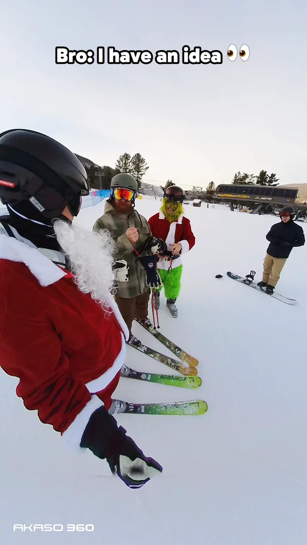 Action sports: Santa & Grinch