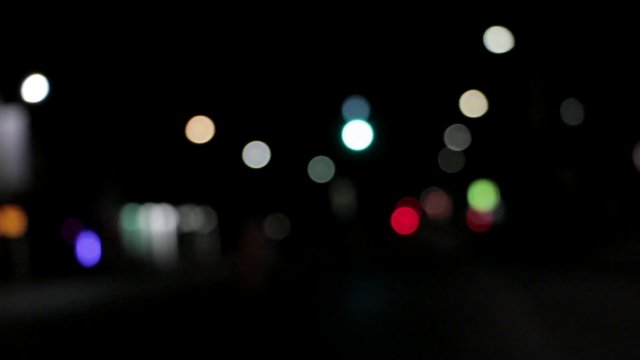 Blurry lights at night