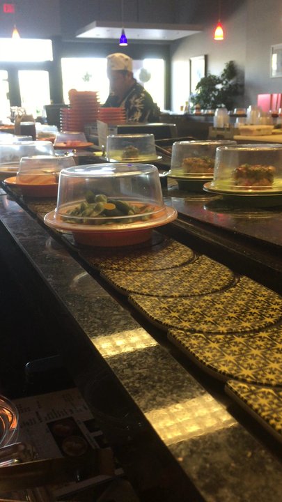 Sushi Track - Green beans and conveyor belts. Or Soy Beans. - Sushi Bars Near Me - Beaverton, Oregon
