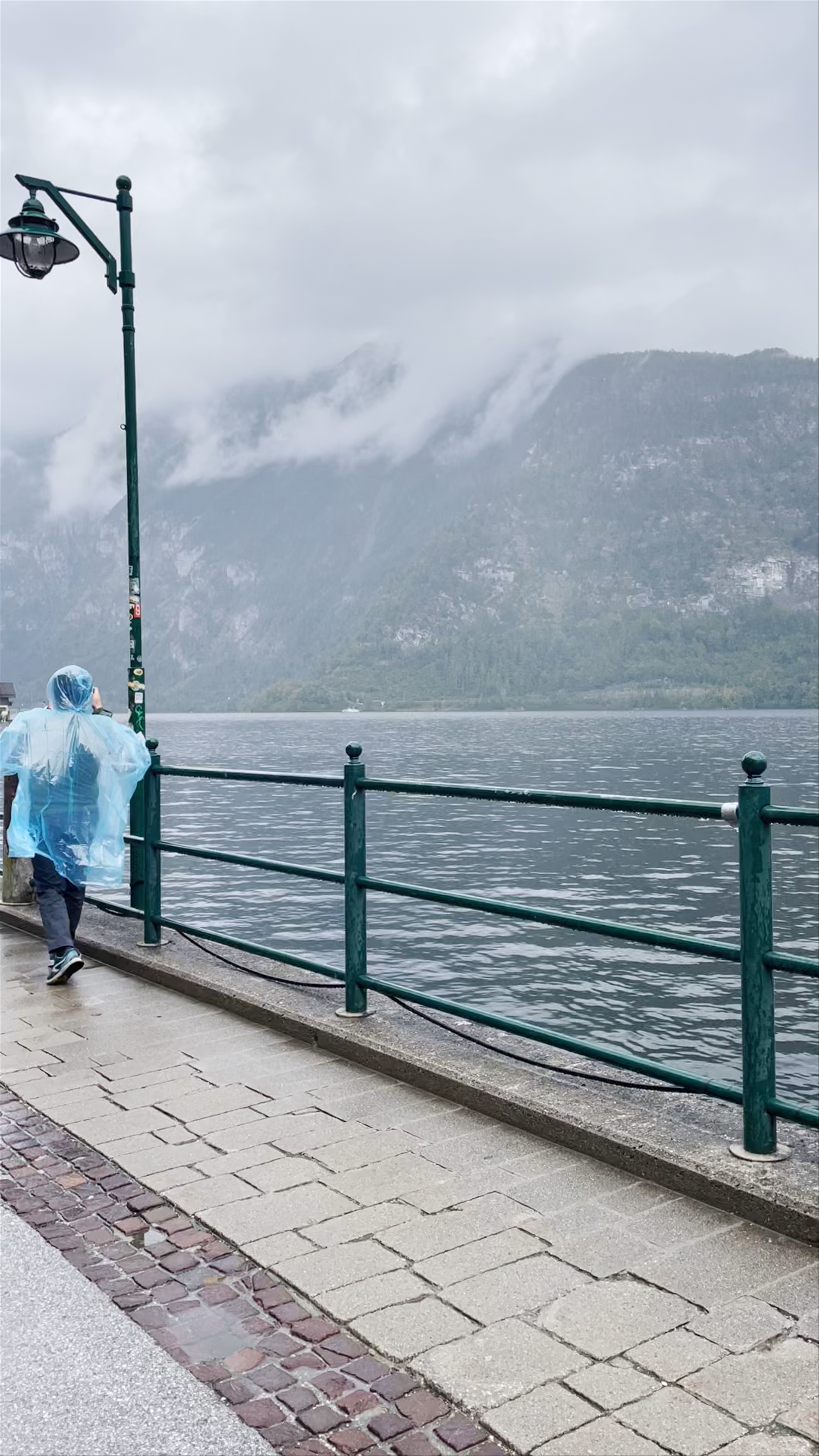 Rainy Lakeside Walk at Hallstatt, Austria