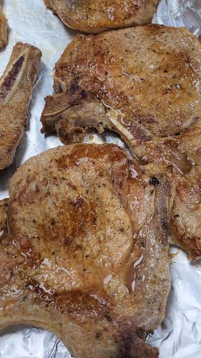 Smokin & Rollin BBQ - Grilled Pork Chops. - Soul Food Near Me - Dallas, Texas