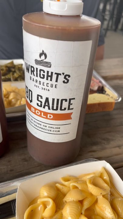 Wrights Barbecue Rogers - Chopped Brisket Plate Shells and Cheese  Collard Greens - Barbeque Near Me - Rogers, Arkansas