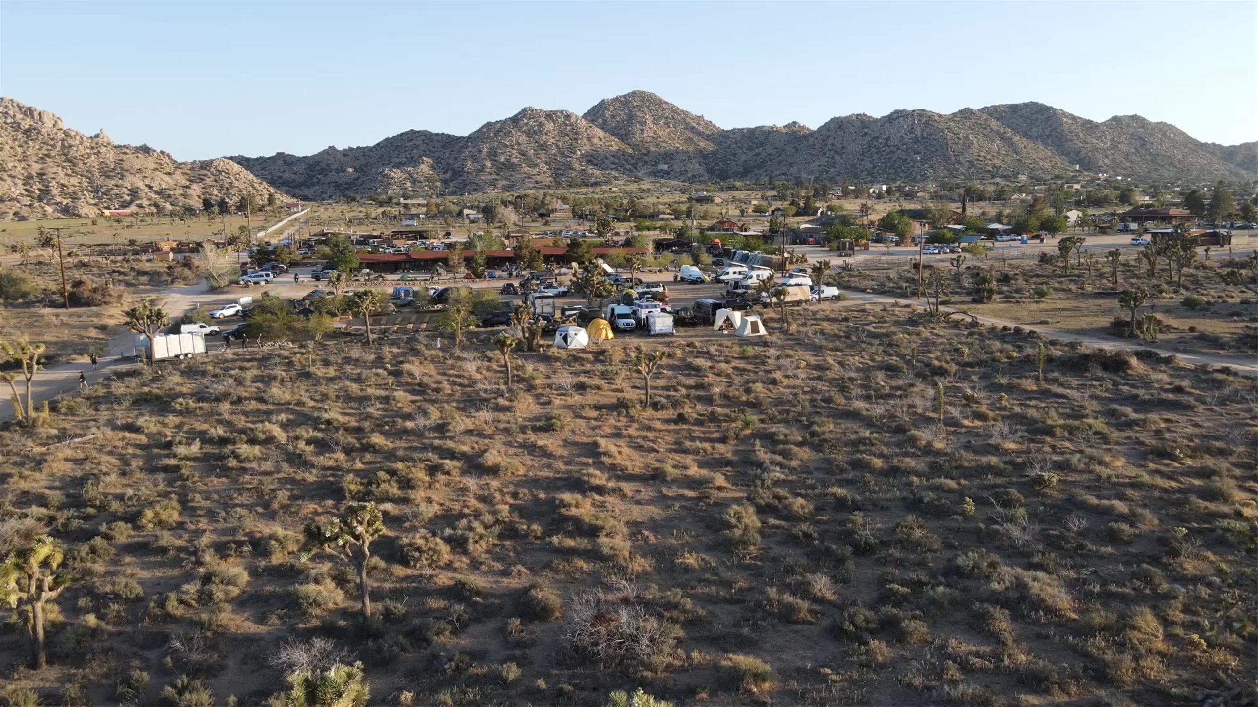 Aerial video of the whole AETHER rally campsite and motel
