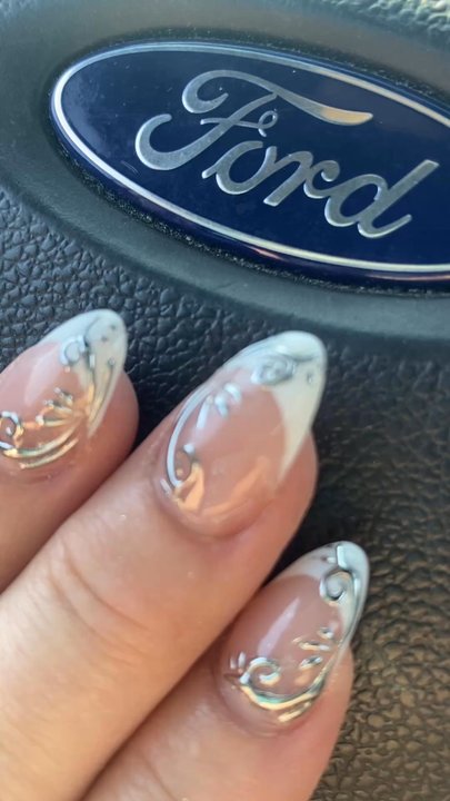 Burberry Nails - French manicure chrome nail designs - Nail Salons Near Me - Cincinnati, Ohio