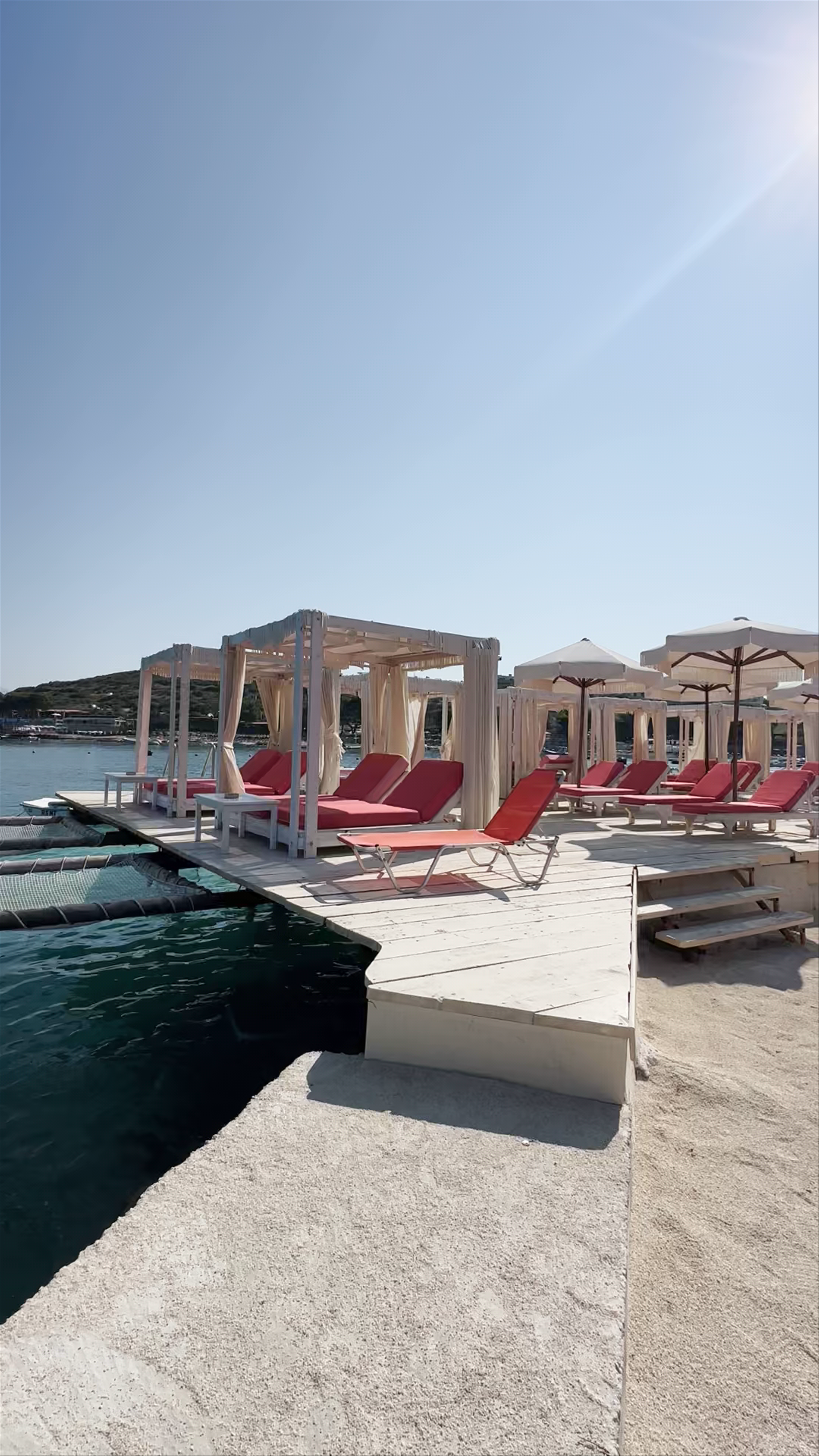 Guvat Beach Relaxation: Serene Waterfront Escape in Ksamil, Albania