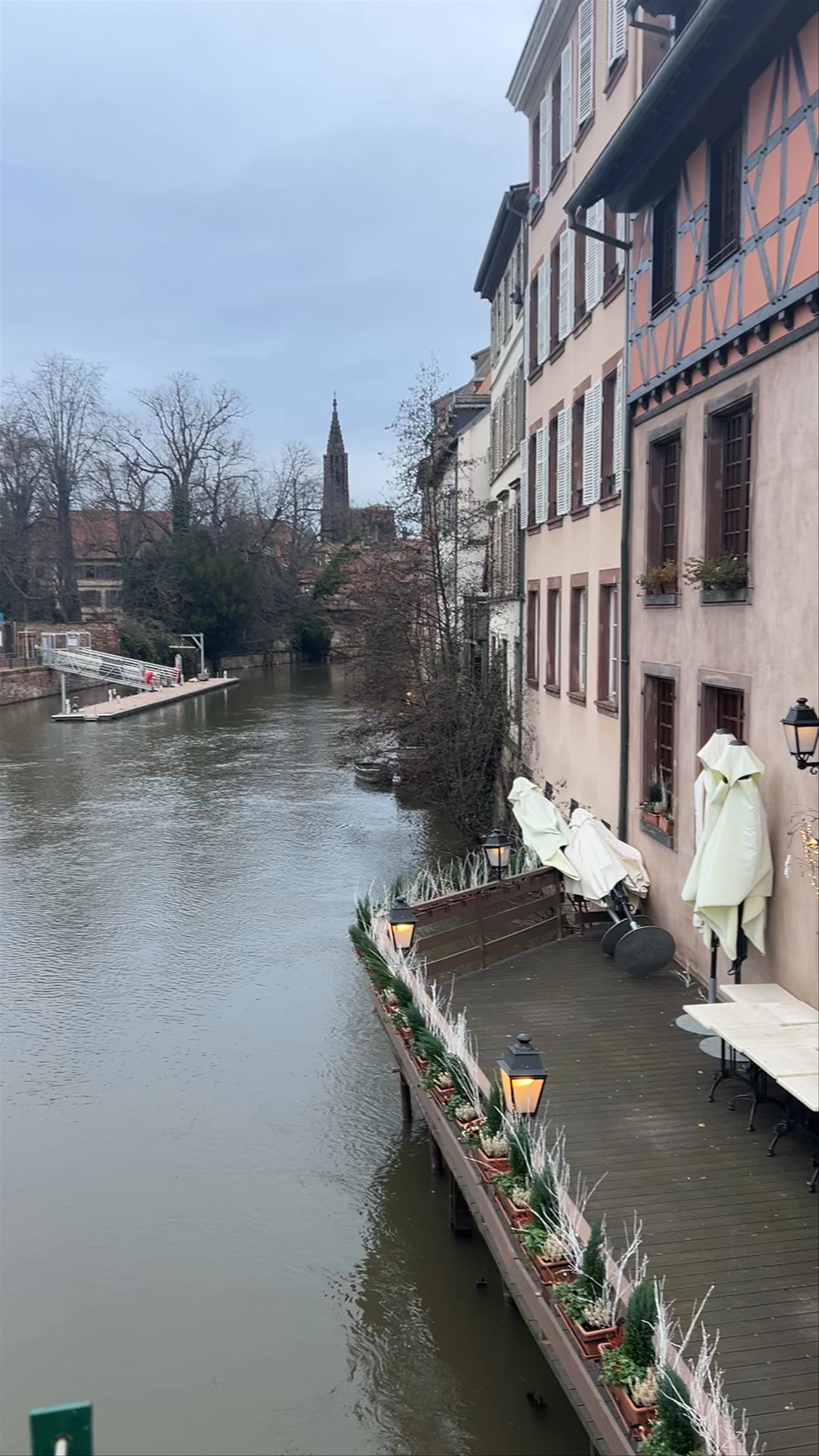 Ponts Couverts de Strasbourg: Winter Riverside Serenity