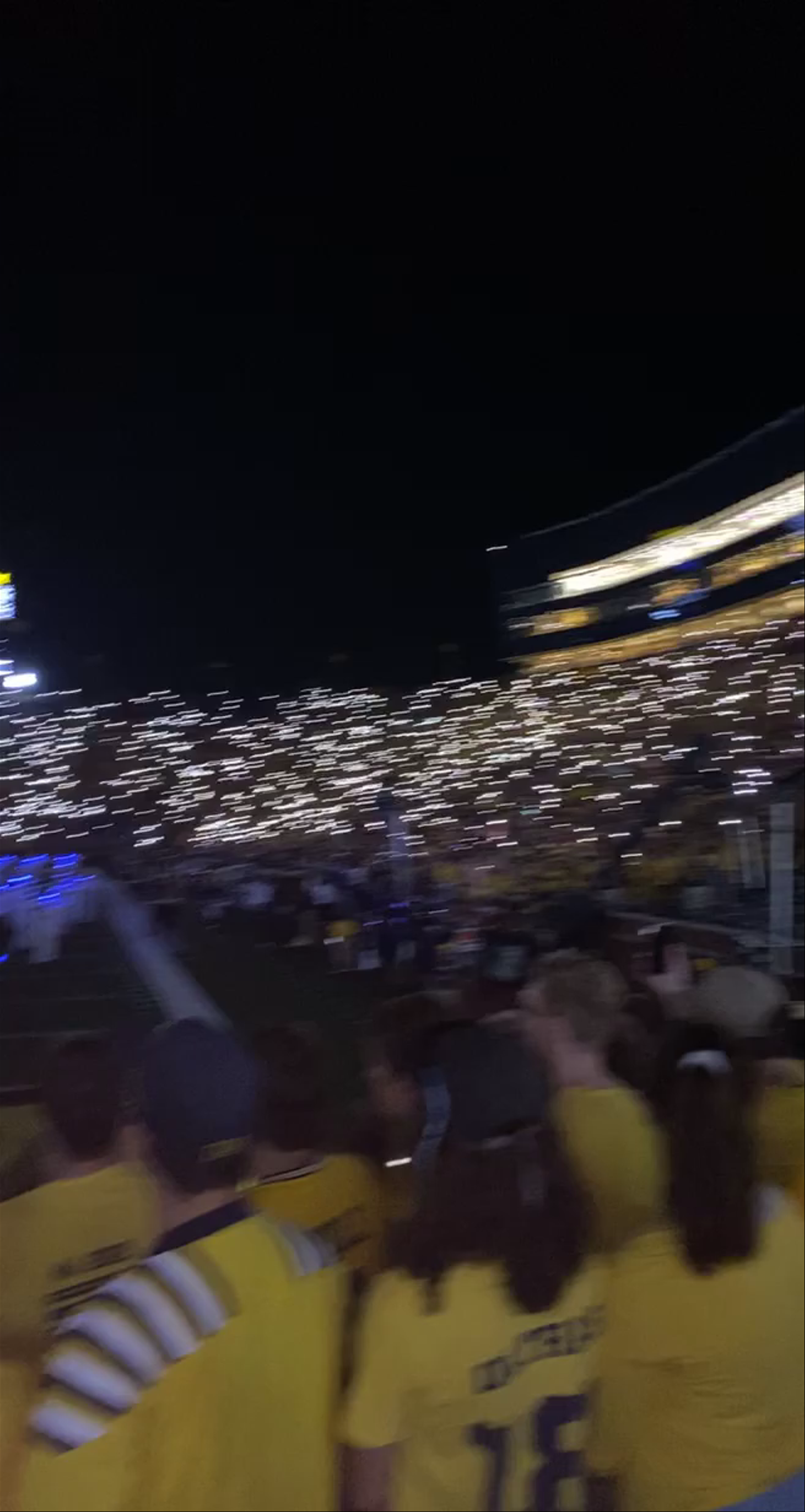 Michigan Stadium Night Game - Electric Crowd and Lights