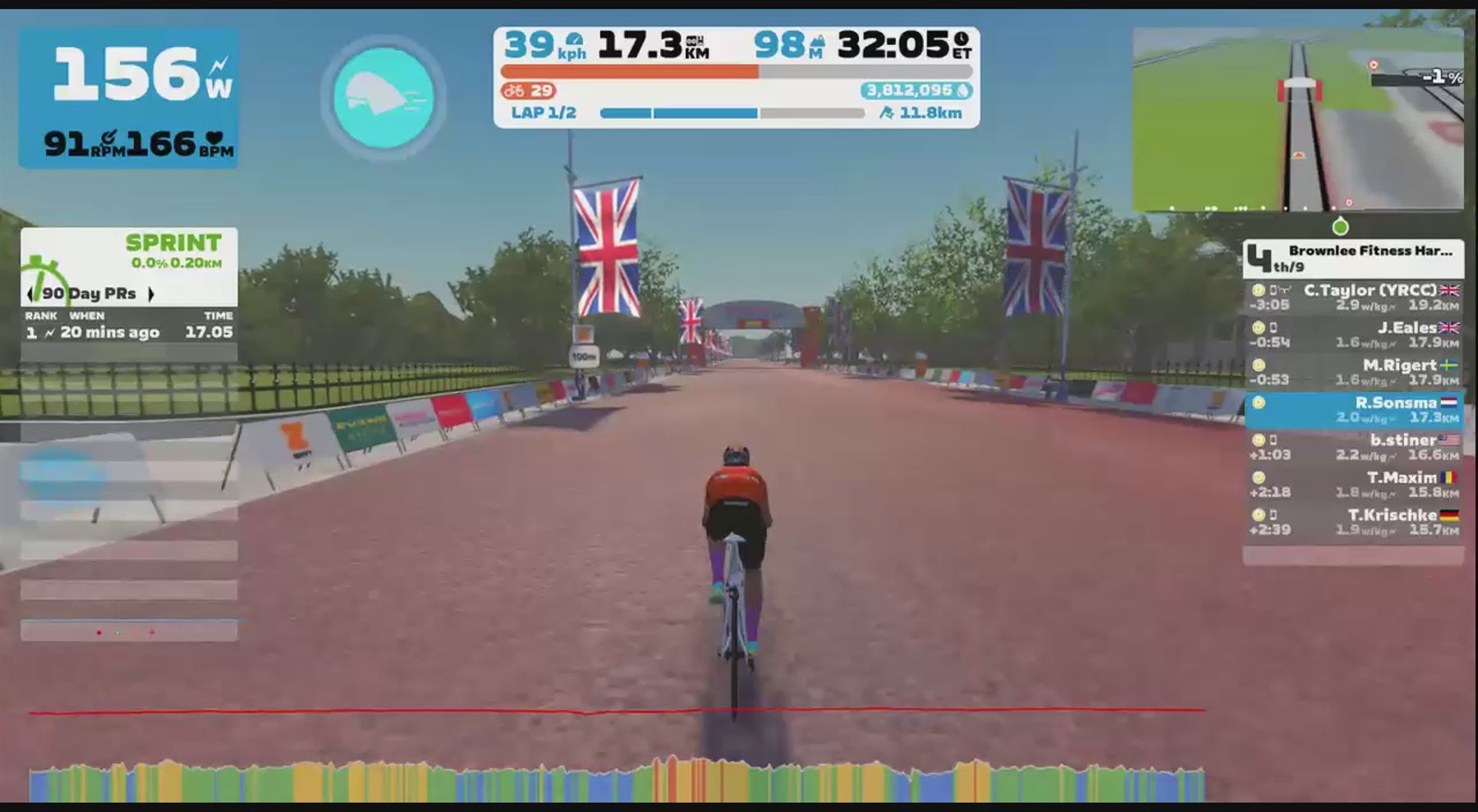 Zwift - Group Ride: Brownlee Fitness Hare & Hounds  (D) on Greater London Flat in London