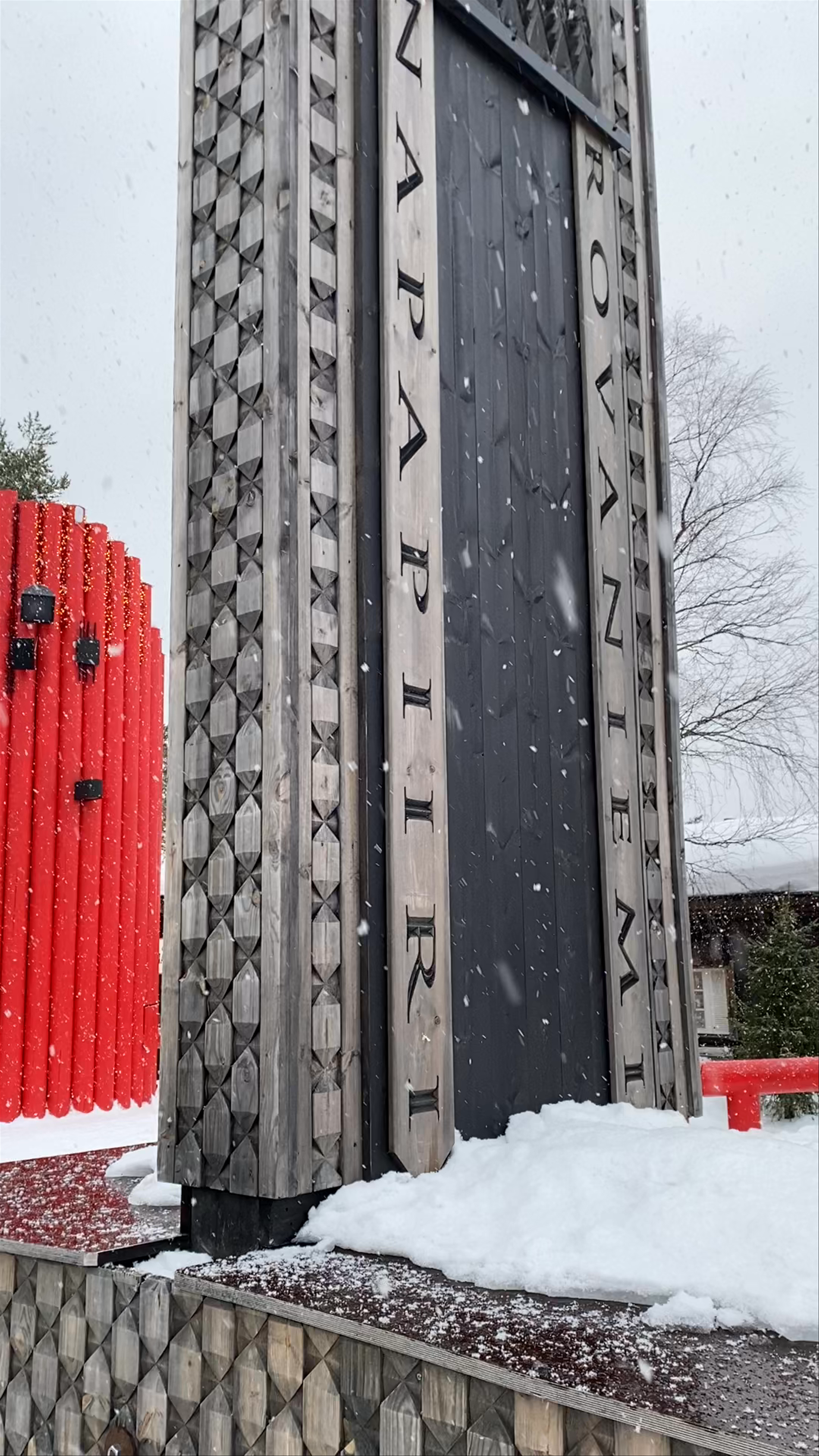 Enchanting Snowfall at Santa Claus Village, Rovaniemi, Finland