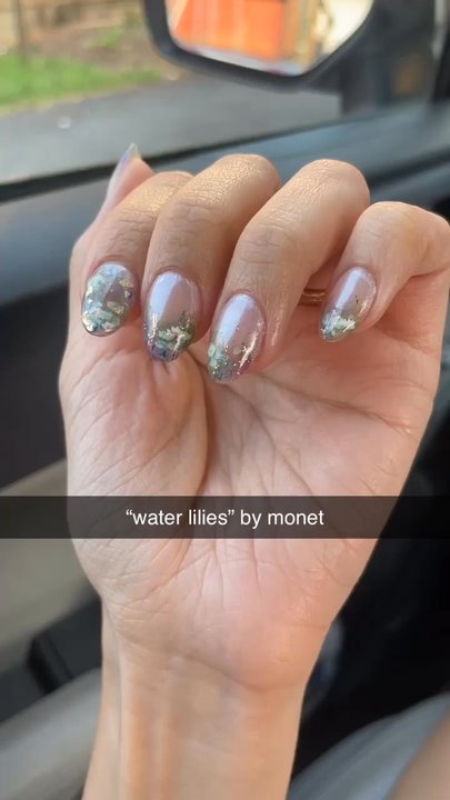 Lovely Nails - "Water Lilies" by Monet - Nail Salons Near Me - Vienna, Virginia